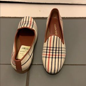 Ramon tenza stripe flats - cream